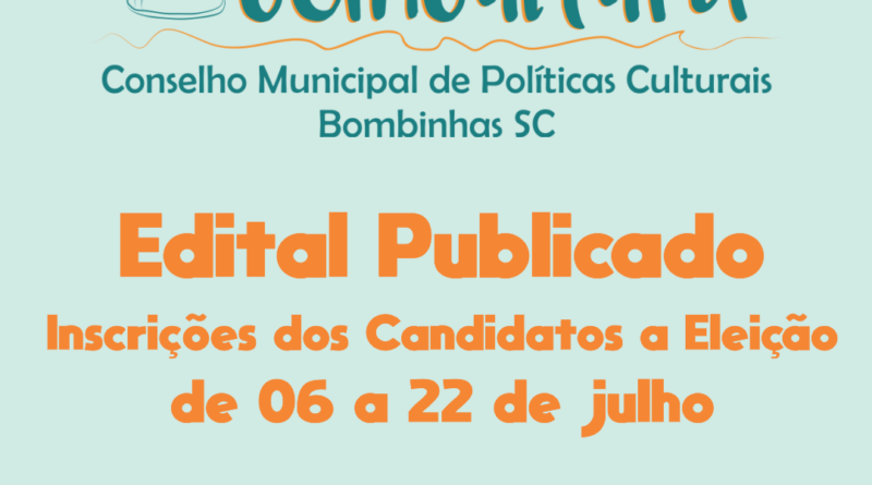 Edital para inscrição dos representantes da sociedade civil para o ComCultura biênio 2021/23, já está publicado.