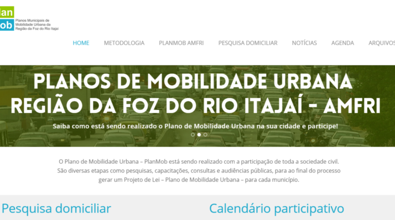 Site disponibiliza informações sobre plano de mobilidade.