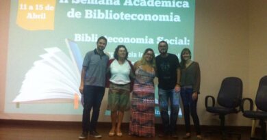 Biblioteca Cruz e Souza presente em Semana da Biblioteconomia na Ufsc.