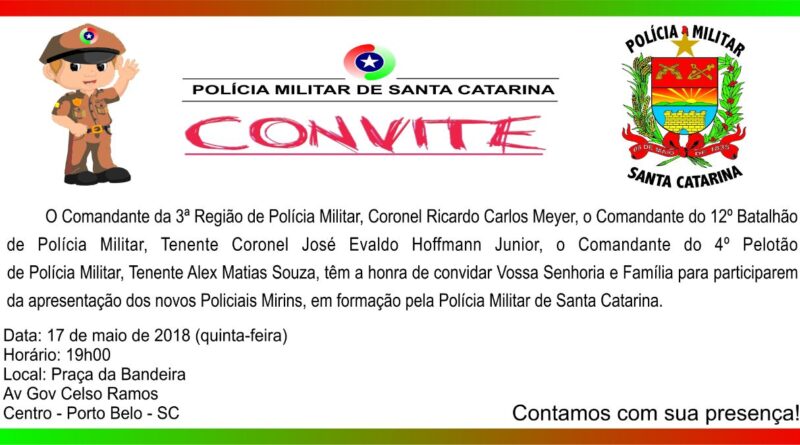 Convite: Apresentação Policiais Mirins