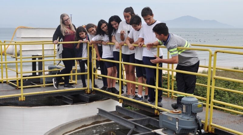 Visita dos alunos à Estação de Tratamento