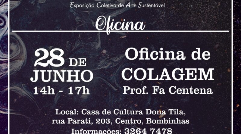 Oficina de colagem proporcionada pela Exposição Transmutare está com inscrição aberta.