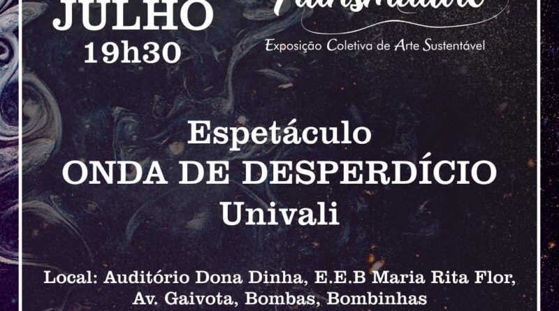 O encerramento da Exposição Transmutare garante ao público bombinense a exibição de espetáculo musical gratuito nesta quinta-feira no auditório Dona Dinha.