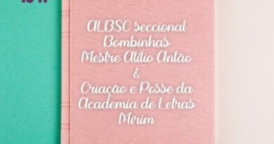 Membros fundadores da Academia de Letras Mirim de Bombinhas serão empossados nesse sábado, 24 de agosto.