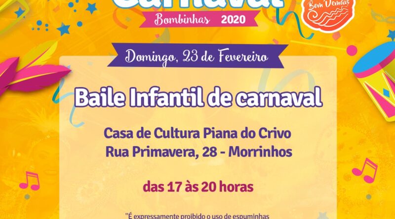 A Folia de Momo para os pequenos promete muita alegria e recreação na Casa de Cultura Piana do Crivo.