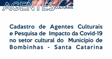 FMC lança cadastro de agentes culturais e pesquisa sobre os impactos da pandemia da Covid-19 ao setor cultural em Bombinhas.