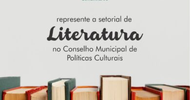 Aberta inscrição para preenchimento de vagas de Literatura para o Conselho Municipal de Políticas Culturais.